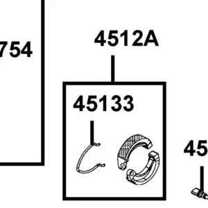 45133-LAC5-900 SPG BRAKE SHOE — diagram cutout