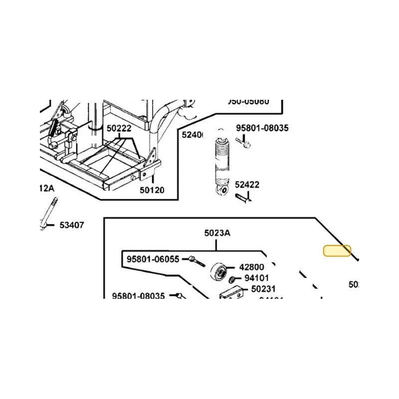 5023A-LDB4-900 ANTI-TIP WHEEL RH — diagram cutout
