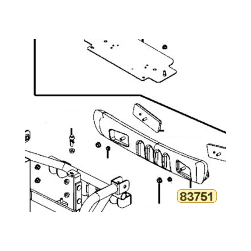 83751-LAC5-900-N1R BUMPER RR (Black) — diagram cutout