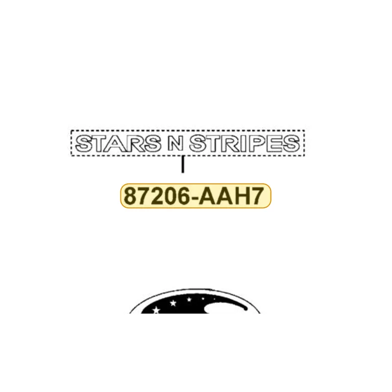 87206-AAH7-M30-T01 EMB MARK SNS(CHARACTER) — diagram cutout