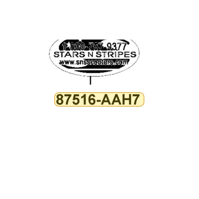 87516-AAH7-M30-T01 LABEL SNS INFORMATION 80MM — diagram cutout