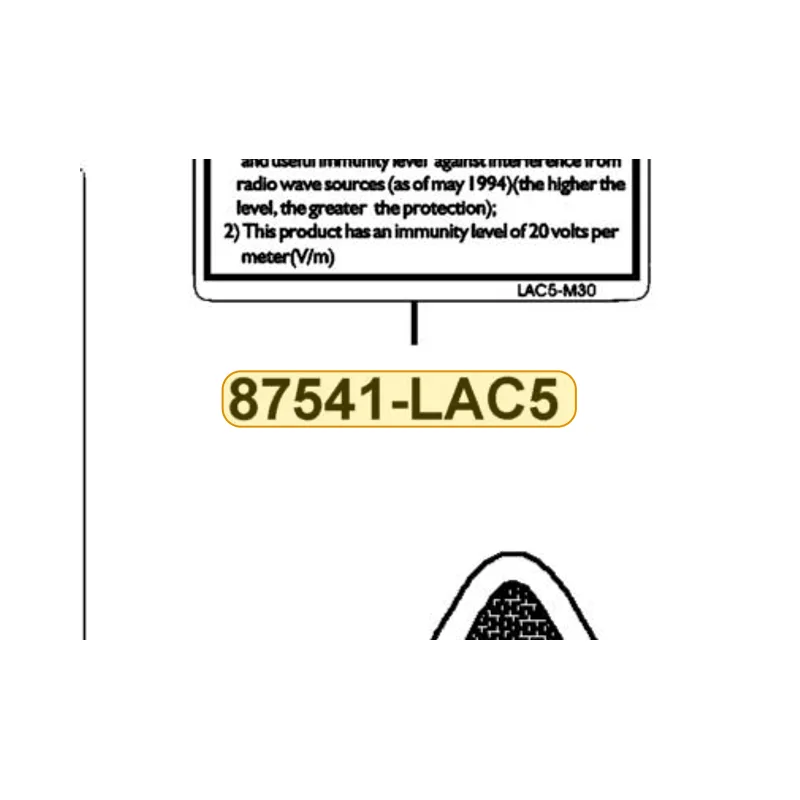 87541-LAC5-M30-T03 CAUTION RADIO WAVE — diagram cutout