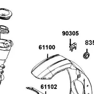 61100-AGJ5-E00-N1R FENDER COVER,R SIDE (Black) — diagram cutout