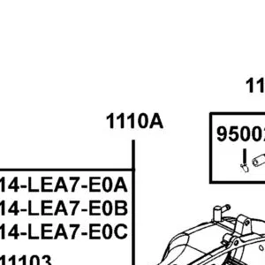 1110A-LEA7-E05 CRANK CASE R/L ASSY — diagram cutout