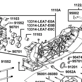 13314-LEA7-E0C BEARING CRANK SHAFT A (BLACK/1.986~1.990 — diagram cutout