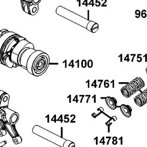 14452-LEA7-E00 SHAFT EX ROCKER ARM — diagram cutout