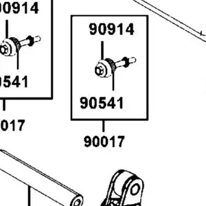 90541-KED9-900 RUBBER MOUNTING — diagram cutout