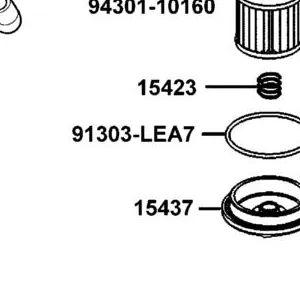 15437-LEA7-E00 CAP OIL FILTER — diagram cutout