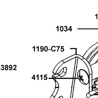 1190-C75-2000 BRACKET / THROTTLE CABLE — diagram cutout