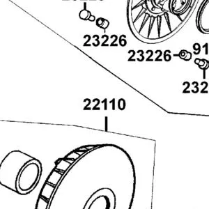 22110-LGE5-E00 FACE COMP MOVABLE DRIVE — diagram cutout