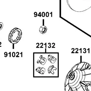 22132-PWB1-305 PIECE SLIDE SET (1SET:4PCS) — diagram cutout
