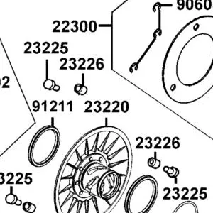 23220-LGE5-E00 FACE COMP MOVABLE DRIVEN — diagram cutout