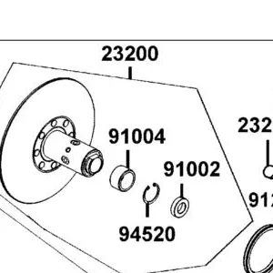 91004-LEA7-E00 BRG.NEEDLE 25X32X14 — diagram cutout