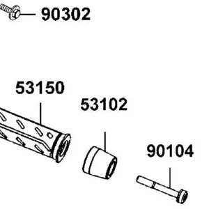 53102-LEA5-E00-NES END HANDLE — diagram cutout