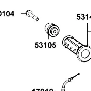 53105-LEA5-E00-NES END R STRG HANDLE — diagram cutout