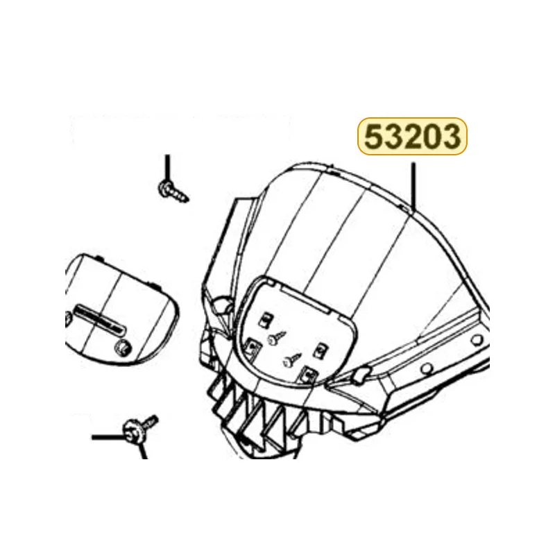 53203-LEA7-E00-N1R COVER METER FR (Black) — diagram cutout