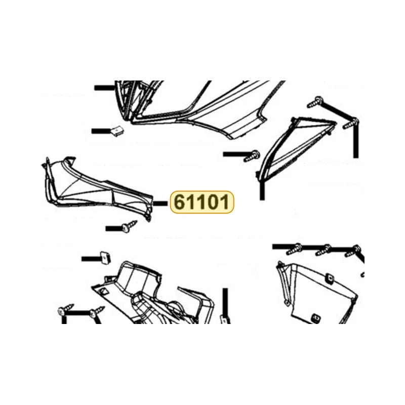 61101-LEA7-E00-N1R FENDER FR INNER (Black) — diagram cutout