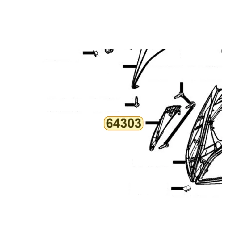 64303-LEA7-E00-NEP BOARD R FR COVER — diagram cutout