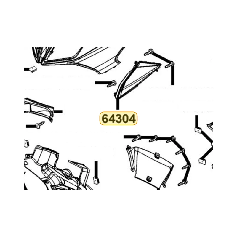 64304-LEA7-E00-NEP BOARD L FR COVER — diagram cutout