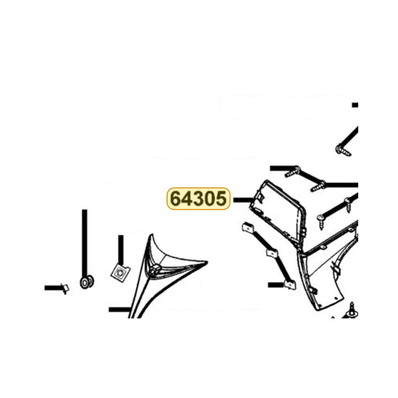 64305-LEA7-E00-NEP SKIRT R SIDE — diagram cutout