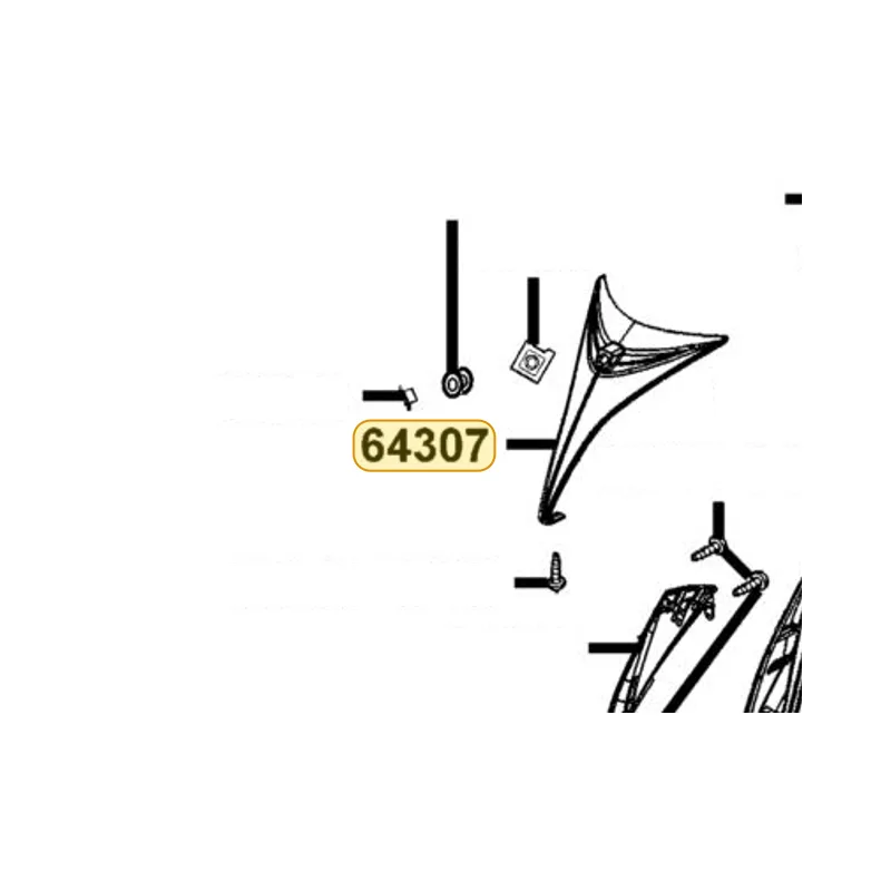 64307-LEA7-E00-N1P LID FR COVER — diagram cutout