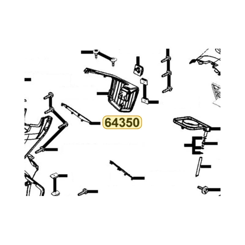 64350-LEA7-E00-N1R MAT R LEG SHIELD (Black) — diagram cutout