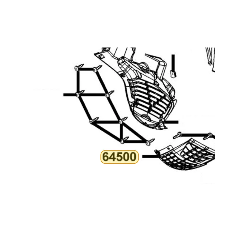 64500-LEA7-E00-N1R UNDER COWL LOW (Black) — diagram cutout