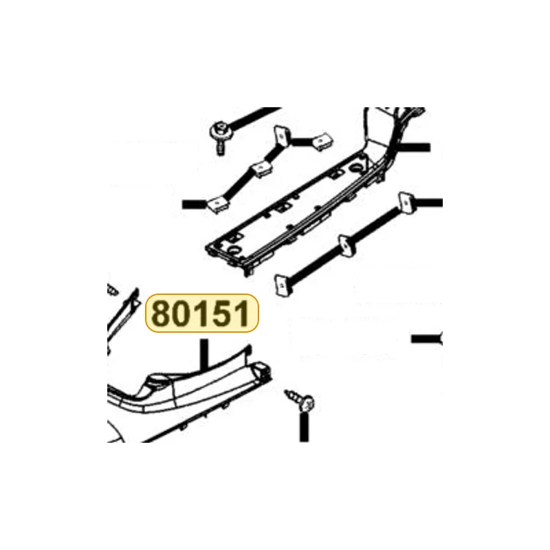 80151-LEA7-E00-N1R COVER CENTER (Black) — diagram cutout