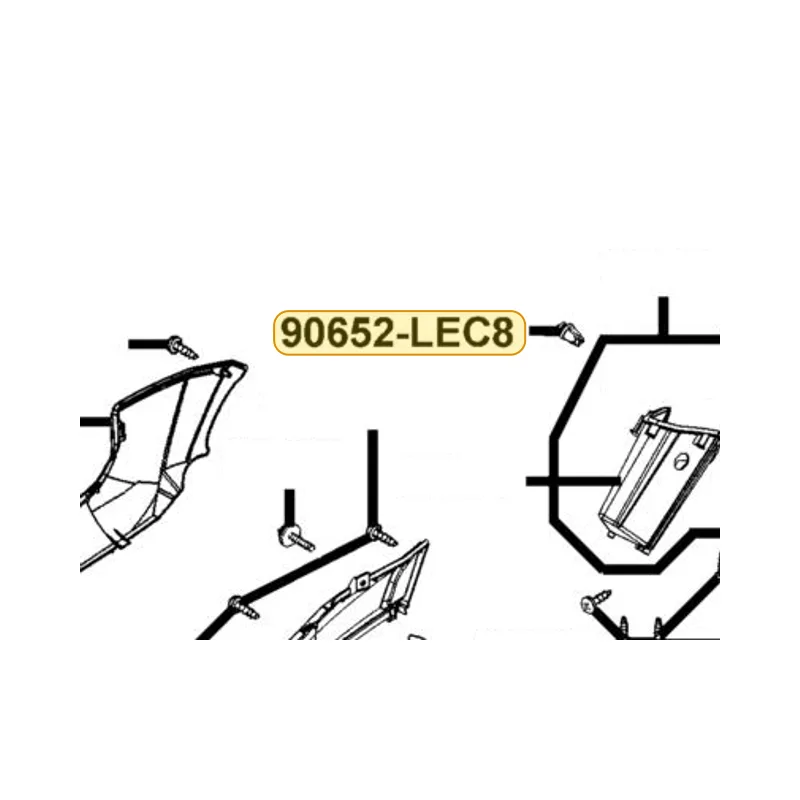 90652-LEC8-E00 CLIP MUDGUARD — diagram cutout