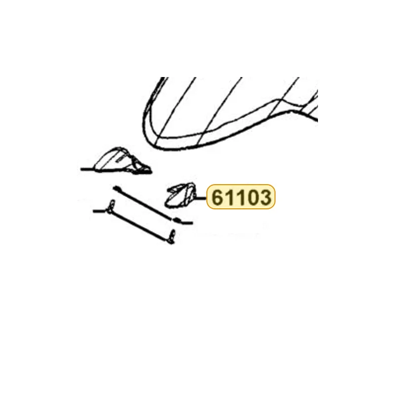 61103-LEA7-E00 RUBBER FR FENDER L — diagram cutout