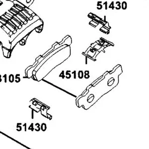 45108-LDH1-E00 PAD SPRING — diagram cutout