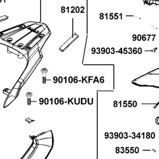 90106-KFA6-900 BOLT WASH 8MM — diagram cutout