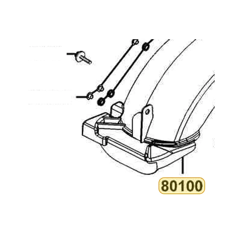 80100-LEA7-E00-N1R FENDER RR TIRE (Black) — diagram cutout