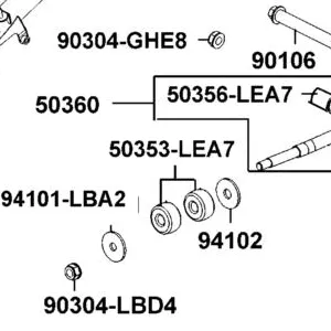 50356-LEA7-E01 RUB BUSH ENG HANGER — diagram cutout