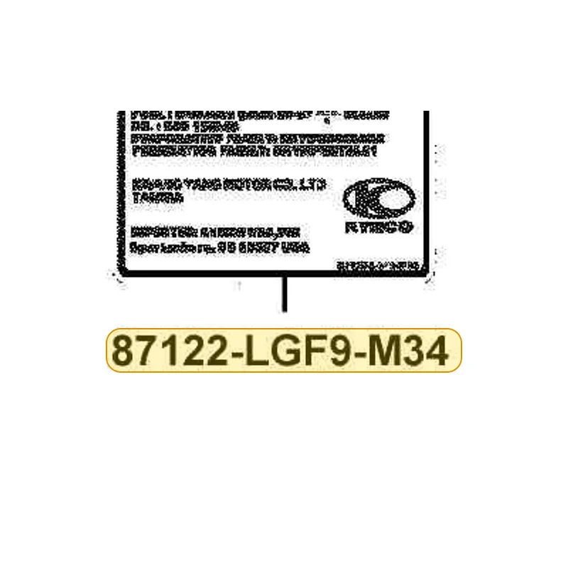 87122-LGF9-M34-T01 MARK EVAPORATIVE E/M — diagram cutout