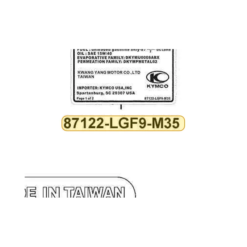 87122-LGF9-M35-T01 MARK EVAPORATIVE E/M — diagram cutout