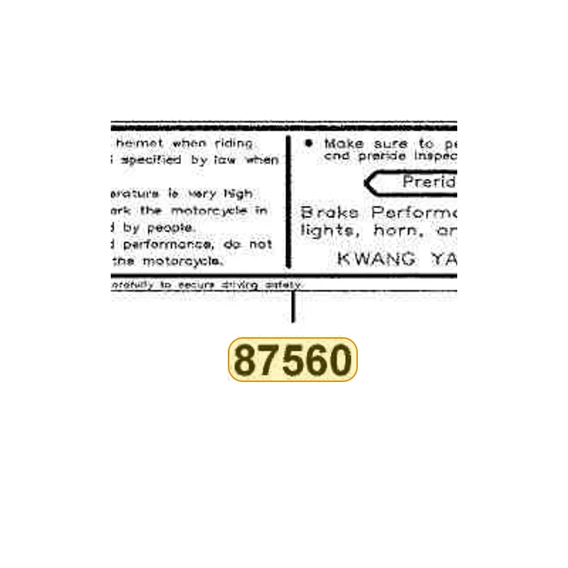 87560-LEA7-E00-T01 MARK DRIVE CAUTION — diagram cutout