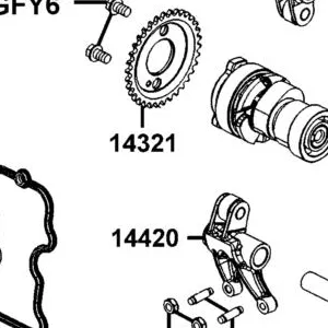 14420-LEA7-E00 ARM COMP EXH VALVE ROCKER — diagram cutout
