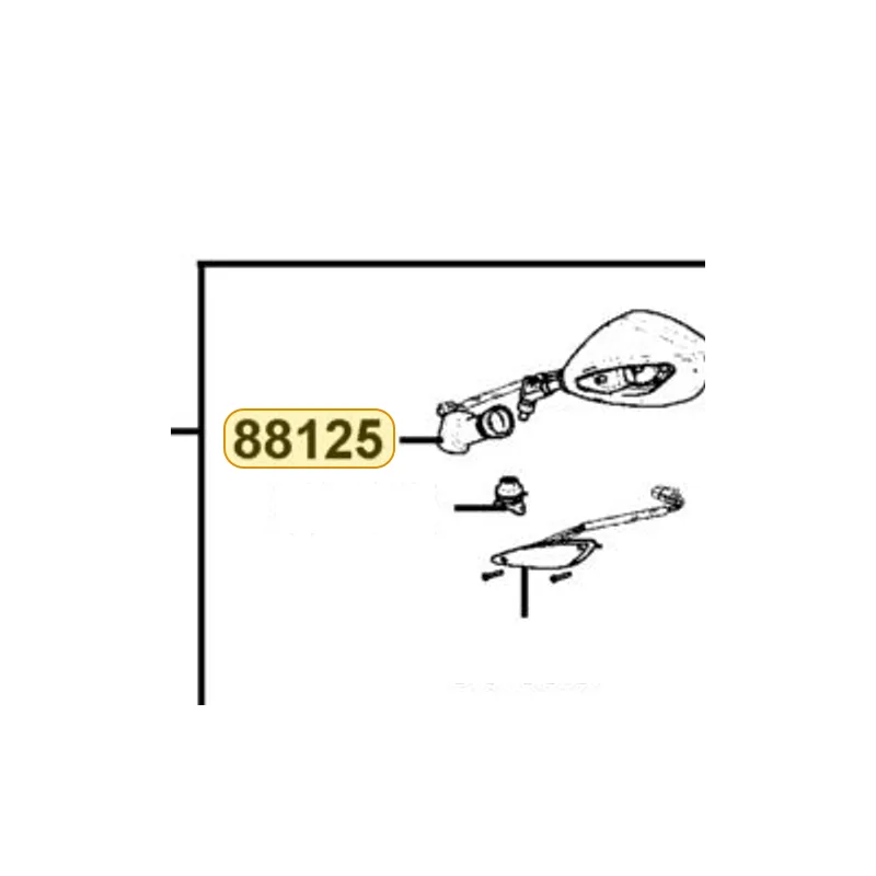 88125-LEA7-M30 CAP MIRROR STEM L — diagram cutout