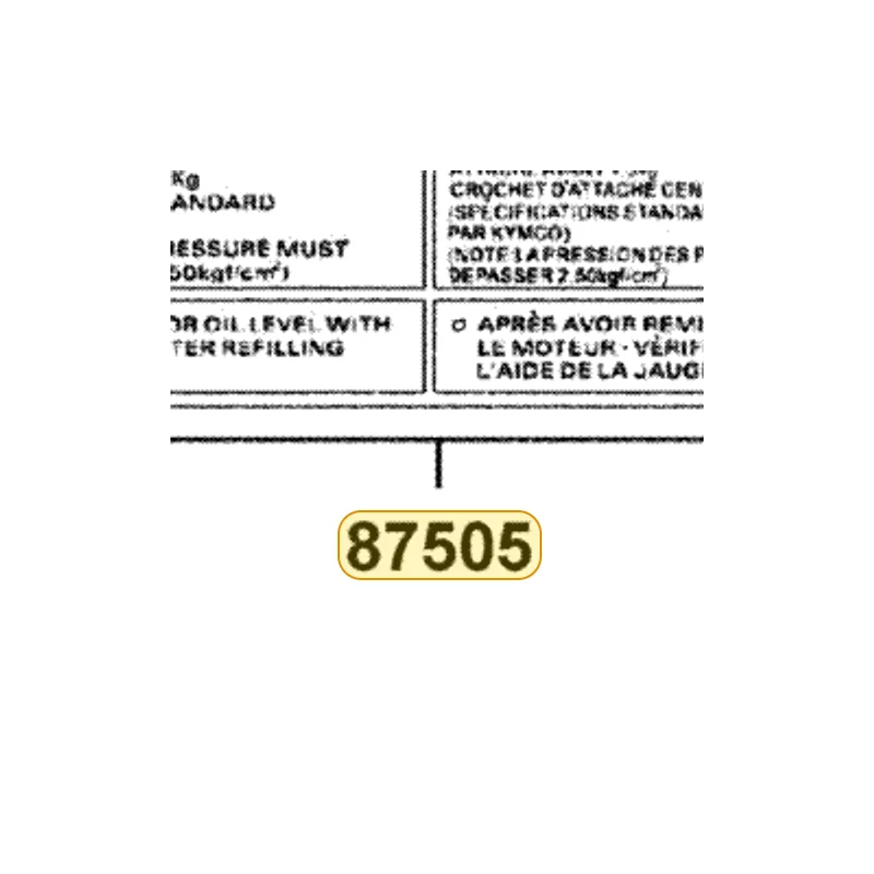 87505-LEA7-MG0-T01 LABEL TIRE — diagram cutout
