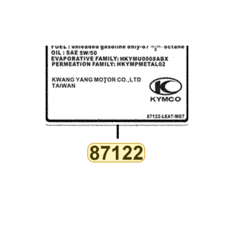 87122-LEA7-MG7-T01 MARK EVAPORATIVE E/M — diagram cutout
