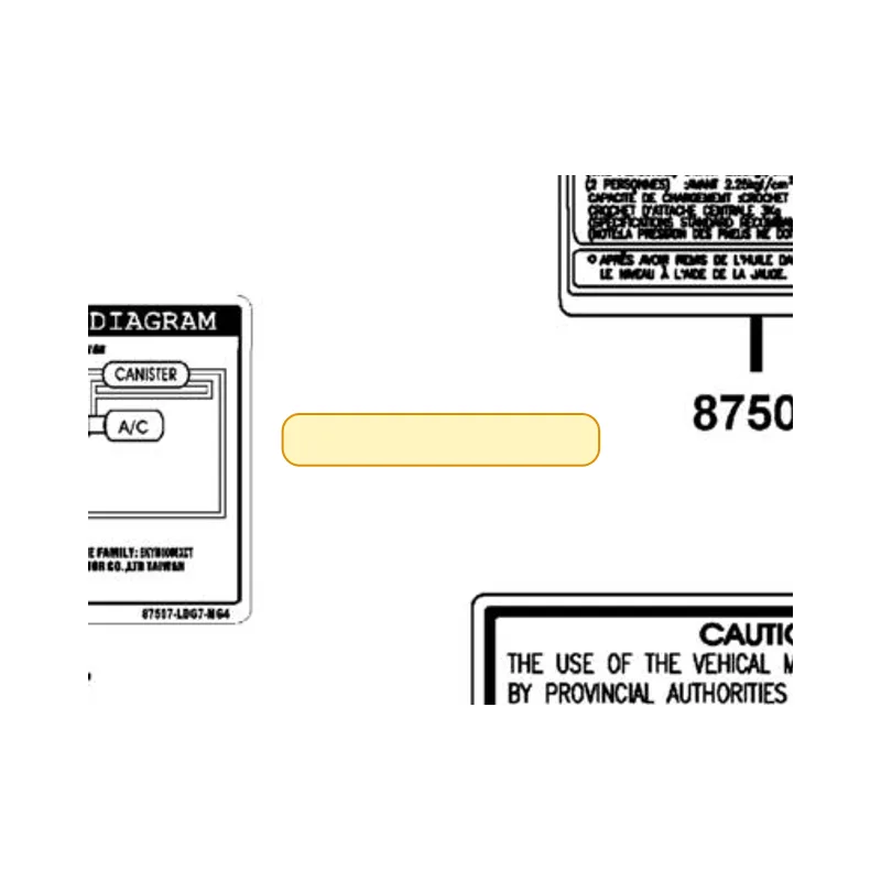 87507-LEA7-MG8-T01 MARK OF CANISTER L/O — diagram cutout