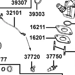 16201-AAG3-EZ5 GASKET， CARB INSULATOR A — diagram cutout