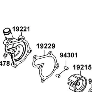 19229-LFA7-E00 GASKET WATER PUMP — diagram cutout