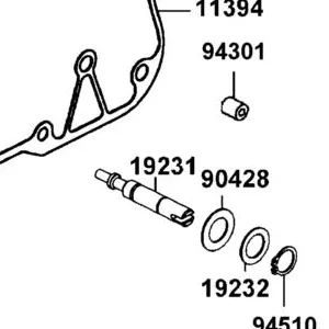 19231-LFA7-E00 SHAFT，WATER PUMP — diagram cutout