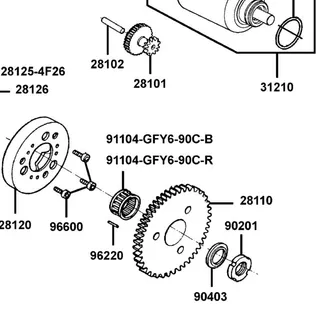 91104-GFY6-90C-R BRG NEEDLE 28X32X17 red(0~-0.002) — diagram cutout