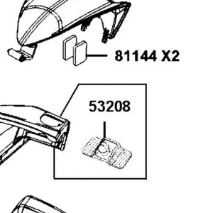 53208-BAA7-E00 HANDLE COVER RUBBER — diagram cutout