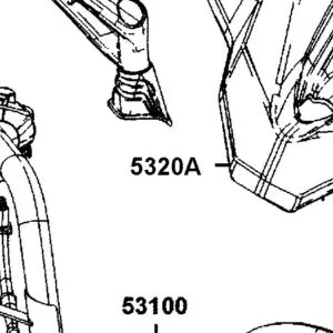 5320A-BAA7-E00-N1R COVER HANDLE UP ASSY (Black) — diagram cutout