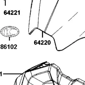 64220-BAA7-E00 WIND SCREEN — diagram cutout