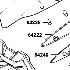 64222-BAA7-E00 RUBBER L WIND SCREEN — diagram cutout